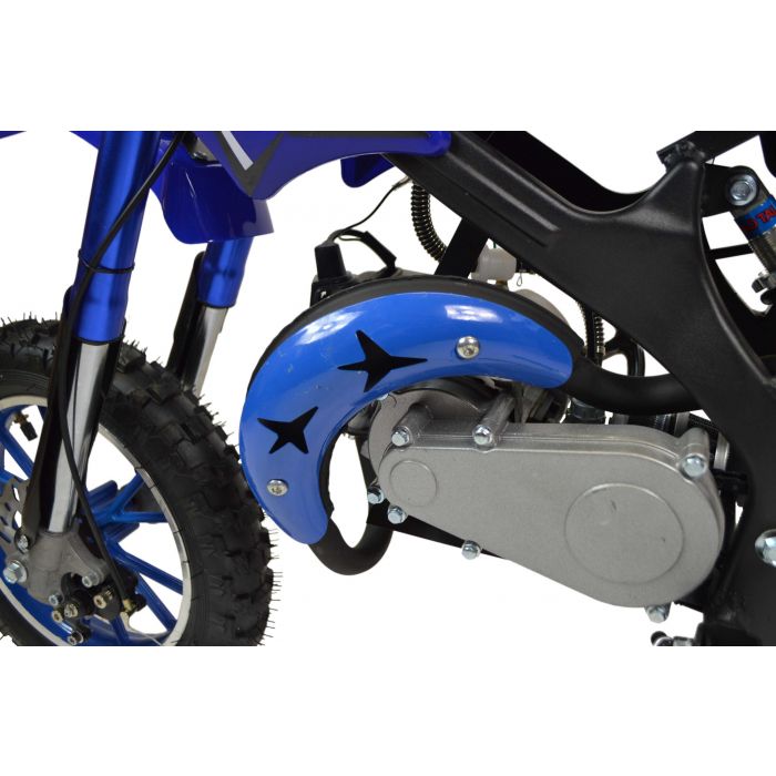  Zip Mini moto tout-terrain à essence 50 cc pour enfants Bleu